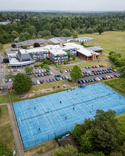 Drone shot of Campus