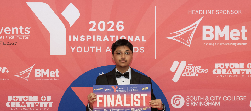 Wafi Hanafee at Solihull Sixth Form College was nominated for the Young Leader of the Year award in 2026
